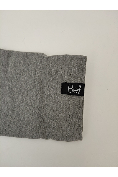 Be wear Šedé bavlněné mikinové šaty s dlouhým rukávem do áčka Velikost L | Be wear | obrázek 4