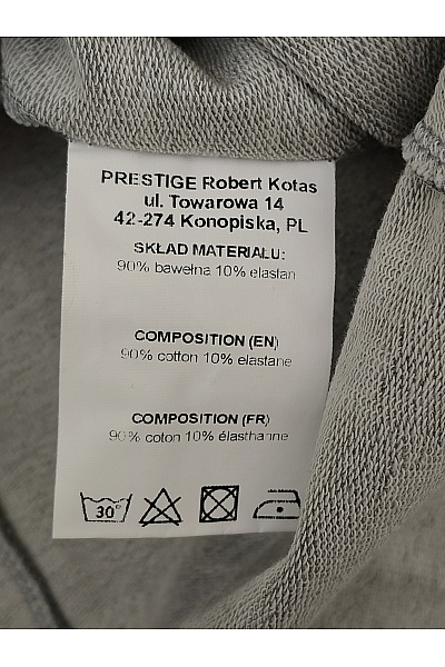 Be wear Šedé bavlněné mikinové šaty s dlouhým rukávem do áčka Velikost L | Be wear | obrázek 5