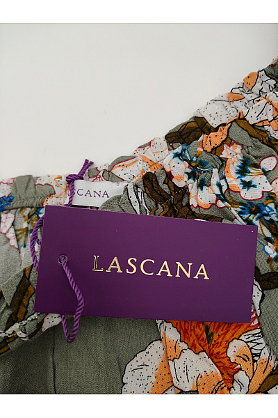 Lasca Khaki halenka s dlouhým rukávem květinová z jačí vlny Vel. M | Lasca | obrázek 4