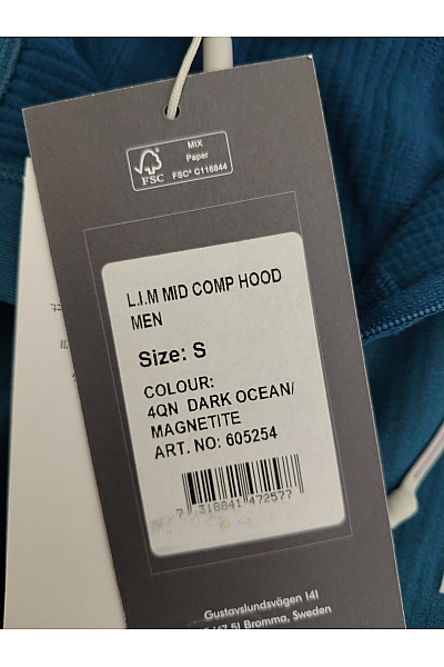 Haglofs Modrá sportovní funkční mikina s kapucí na zip Velikost S | Haglofs | obrázek 7