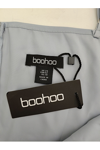 Boohoo Šedý crop top s krajkou na zip a zavazování Vel. EU 52 | boohoo | obrázek 6