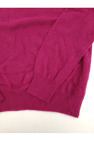 Just Cashmere Fialový kašmírový pánský pulovr basic Velikost L | Just Cashmere | obrázek 3