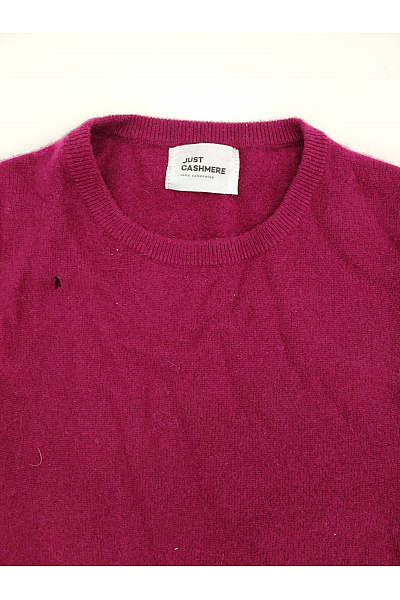Just Cashmere Fialový kašmírový pánský pulovr basic Velikost L | Just Cashmere | obrázek 4