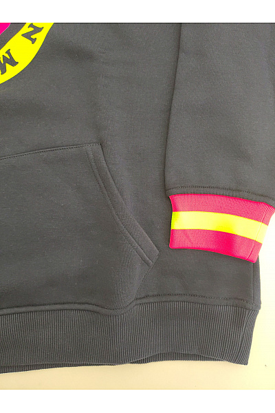 Zwillingsherz Černá dámská mikina s kapucí a potiskem kotvy Velikost L/XL | Zwillingsherz | obrázek 3