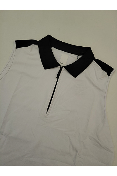 BRAX Bílé dámské sportovní polo tílko se zipem Vel. XL | BRAX | obrázek 4