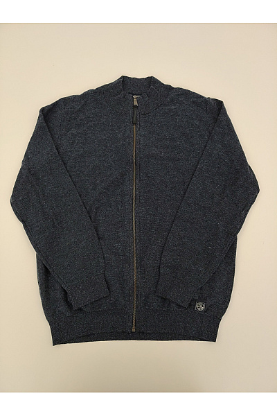CASA MODA Pánský šedý pletený kardigan na zip Vel. XL | CASA MODA | obrázek 2
