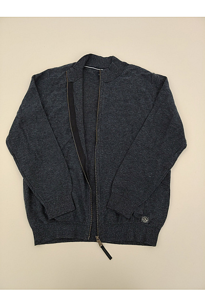 CASA MODA Pánský šedý pletený kardigan na zip Vel. XL | CASA MODA | obrázek 4