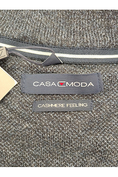 CASA MODA Pánský šedý pletený kardigan na zip Vel. XL | CASA MODA | obrázek 5