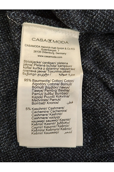 CASA MODA Pánský šedý pletený kardigan na zip Vel. XL | CASA MODA | obrázek 7