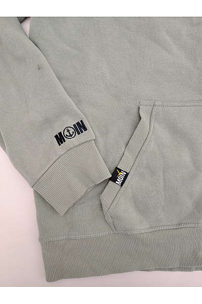 Eight2Nine Pánská khaki bavlněná mikina na zip s kapucí a potiskem Velikost XL | Eight2Nine | obrázek 3