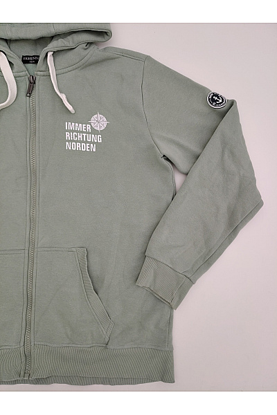 Eight2Nine Pánská khaki bavlněná mikina na zip s kapucí a potiskem Velikost XL | Eight2Nine | obrázek 4