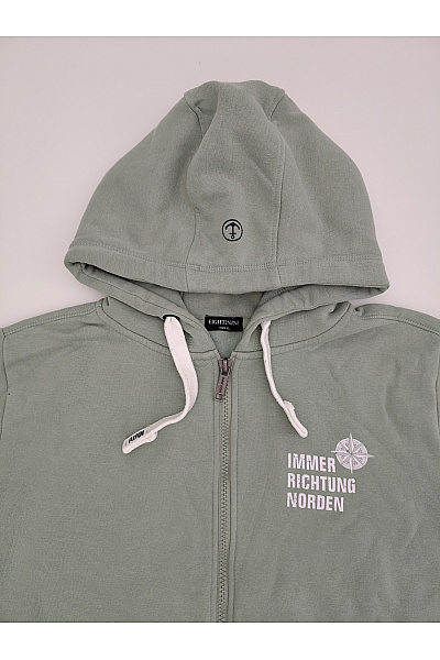 Eight2Nine Pánská khaki bavlněná mikina na zip s kapucí a potiskem Velikost XL | Eight2Nine | obrázek 5