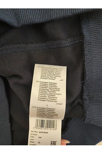 CASA MODA Pánská bavlněná mikina se zipem u krku modrá Vel. XL | CASA MODA | obrázek 7