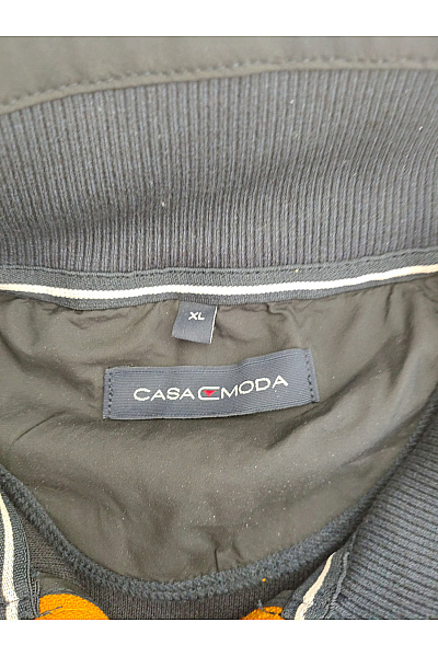CASA MODA Pánská bavlněná mikina se zipem u krku modrá Vel. XL | CASA MODA | obrázek 8
