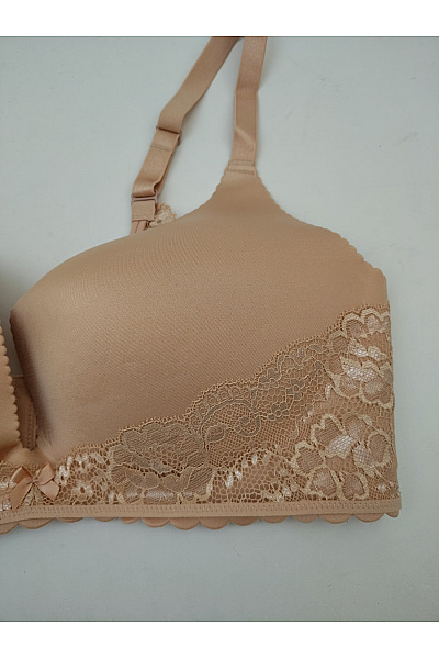 Lasca Béžová krajková push-up podprsenka s hladkými košíčky Vel. EU 90C | Lasca | obrázek 3