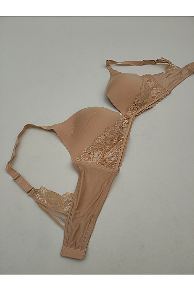 Lasca Béžová krajková push-up podprsenka s hladkými košíčky Vel. EU 90C | Lasca | obrázek 7