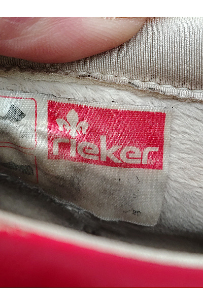 RIEKER Červené kotníkové šněrovací polobotky podzimní vycházkové Velikost EU 38 | RIEKER | obrázek 7