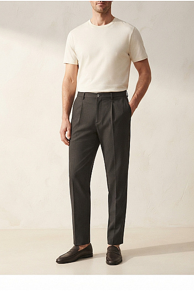 JACK & JONES Pánské šedé Společenské Kalhoty S Puky Vel. 29 / 32