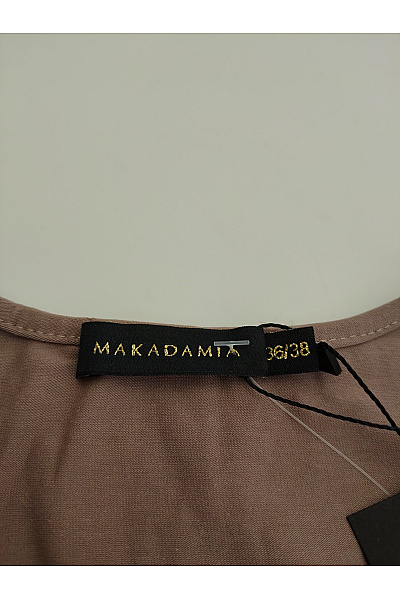 Makadamia Hnědé bavlněné tričkové šaty volné mini Vel. EU 36/38 | Makadamia | obrázek 6