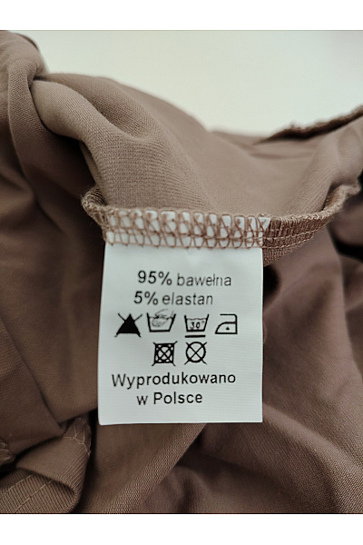Makadamia Hnědé bavlněné tričkové šaty volné mini Vel. EU 36/38 | Makadamia | obrázek 7
