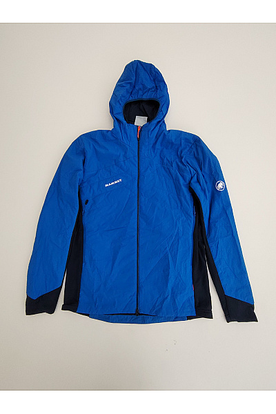 MAMMUT Modrá sportovní outdoorová bunda s kapucí se zipem Velikost EU L | MAMMUT | obrázek 2