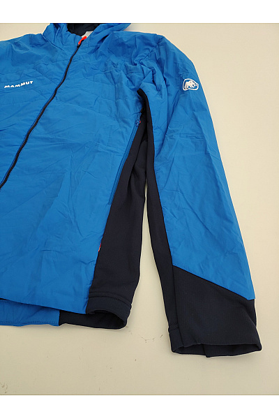 MAMMUT Modrá sportovní outdoorová bunda s kapucí se zipem Velikost EU L | MAMMUT | obrázek 3