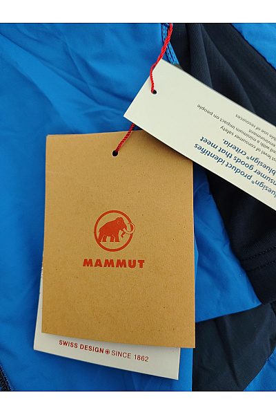 MAMMUT Modrá sportovní outdoorová bunda s kapucí se zipem Velikost EU L | MAMMUT | obrázek 7