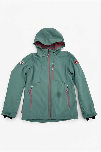 TROLLKIDS Dívčí Softshellová Outdoor Bunda Zelená Velikost EU 152