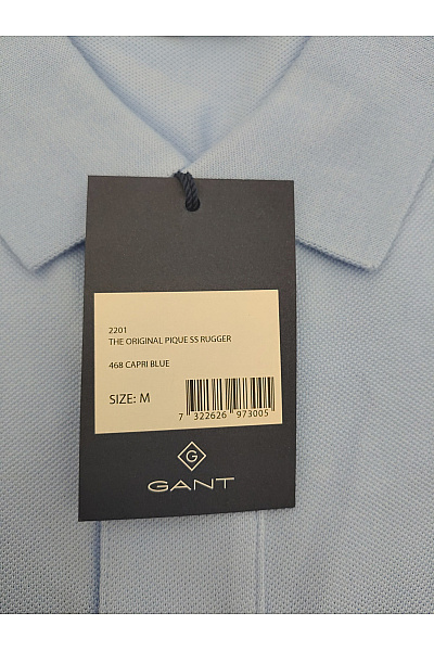 GANT Bavlněné modré pánské polo tričko s krátkým rukávem Vel. M | GANT | obrázek 5
