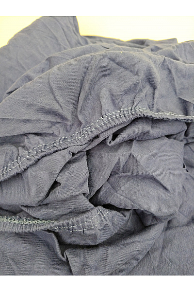 Modré bavlněné napínací prostěradlo jersey | Unimoda | obrázek 5
