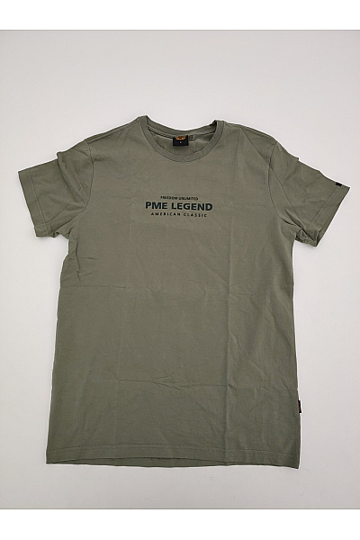 PME LEGEND Khaki bavlněné tričko s krátkým rukávem a nápisem Velikost M | PME LEGEND | obrázek 2