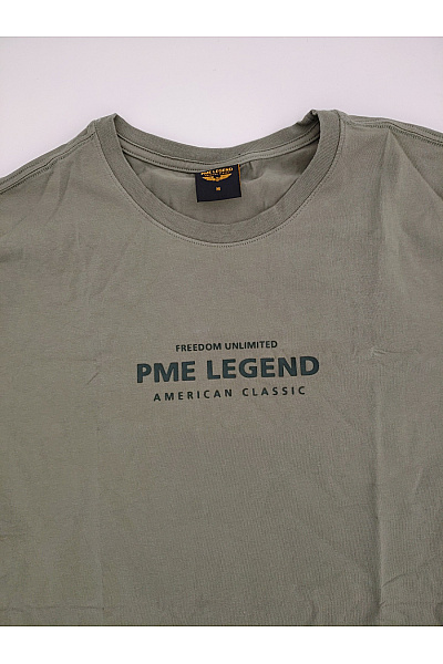 PME LEGEND Khaki bavlněné tričko s krátkým rukávem a nápisem Velikost M | PME LEGEND | obrázek 3