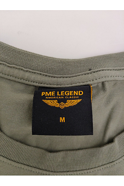 PME LEGEND Khaki bavlněné tričko s krátkým rukávem a nápisem Velikost M | PME LEGEND | obrázek 7