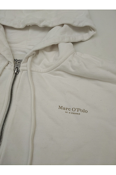 Marc O´Polo Bílá bavlněná mikina na zip s kapucí Velikost M | Marc O´Polo | obrázek 4