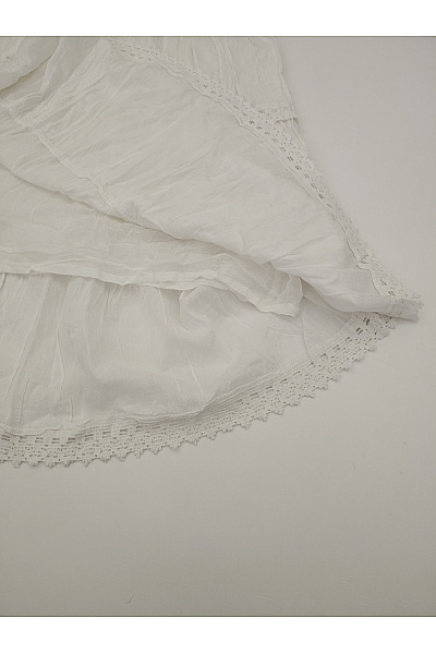 Bílé bavlněné boho letní šaty na ramínka midi Vel. XS | Unimoda | obrázek 6