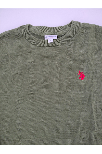 U.S.POLO ASSN. Dámský khaki bavlněný pulovr basic Vel. M | U.S.POLO ASSN. | obrázek 4