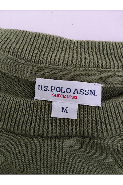 U.S.POLO ASSN. Dámský khaki bavlněný pulovr basic Vel. M | U.S.POLO ASSN. | obrázek 6