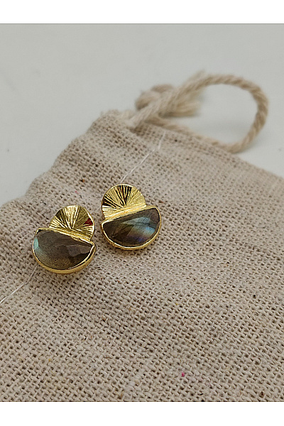 Moon stone Zlaté náušnice s polodrahokamy a prsteny | moon stone | obrázek 5