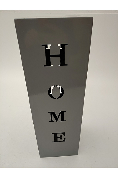 Šedý dekorativní stojan s nápisem HOME | Unimoda | obrázek 2