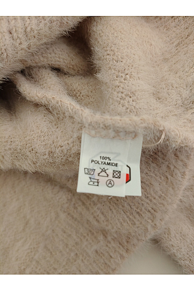 Makadamia Béžový dámský pulovr s nášivkou oversized Velikost XL | Makadamia | obrázek 6
