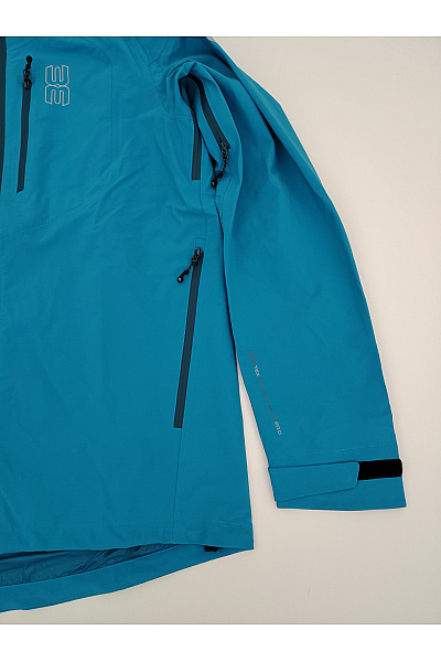 MAC Modrá pánská sportovní outdoorová bunda s kapucí na hory Velikost DE 54 | MAC | obrázek 3