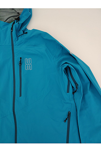MAC Modrá pánská sportovní outdoorová bunda s kapucí na hory Velikost DE 54 | MAC | obrázek 4