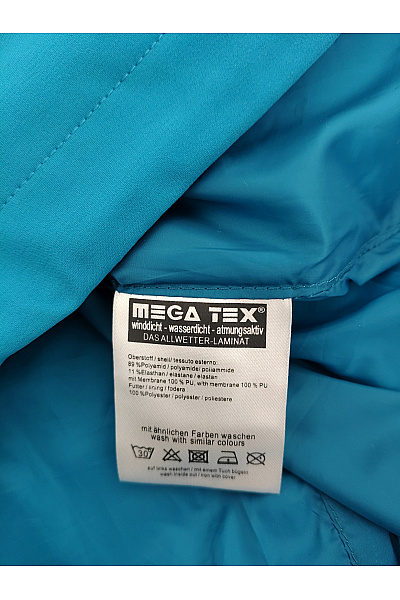 MAC Modrá pánská sportovní outdoorová bunda s kapucí na hory Velikost DE 54 | MAC | obrázek 7
