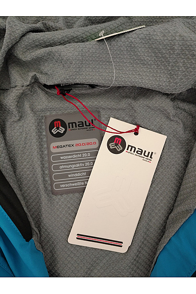 MAC Modrá pánská sportovní outdoorová bunda s kapucí na hory Velikost DE 54 | MAC | obrázek 8