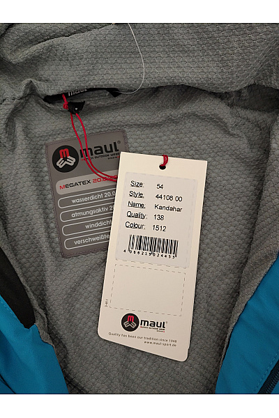 MAC Modrá pánská sportovní outdoorová bunda s kapucí na hory Velikost DE 54 | MAC | obrázek 9
