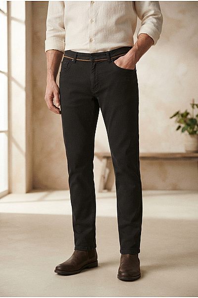 Camel Active Pánské Bavlněné Chino Kalhoty černé Velikost DE 40/32