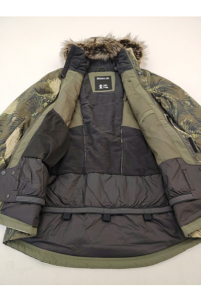 O'NEILL Dámská khaki parka s kapucí a kožíškem zimní Velikost L | O'NEILL | obrázek 8
