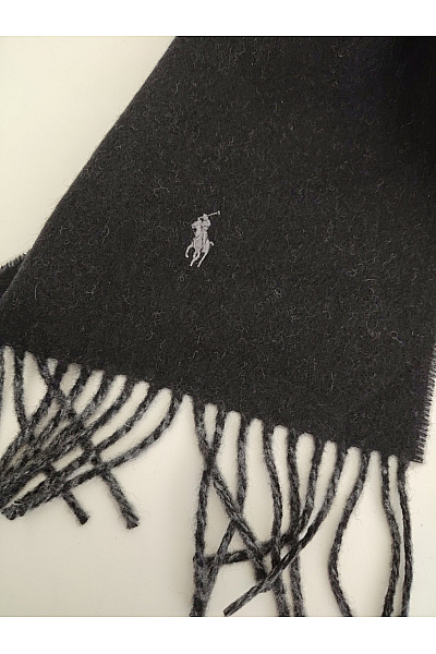Ralph Lauren Černá vlněná šála elegantní zimní | Ralph Lauren | obrázek 4