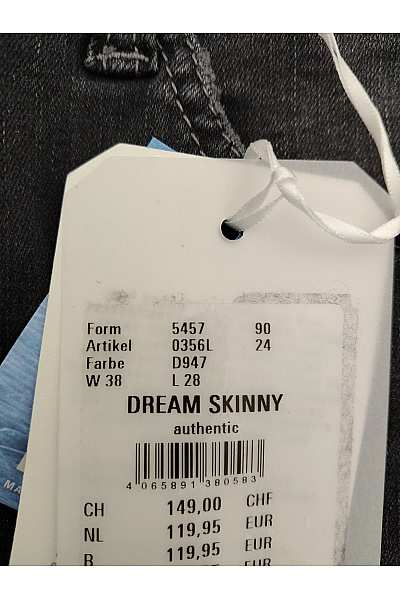 MAC Dámské černé bavlněné skinny džíny s vysokým pasem Velikost EU W 38 L 28 | MAC | obrázek 8