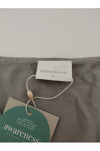 Mama licious Khaki zavinovací pletené midi šaty s dlouhým rukávem Velikost XL | mama licious | obrázek 7